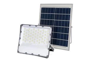 Solar Flood Light LED 300W 6000K IP66 Outdoor Garden Lighting Surface Mounted Aluminum Body Lens CE Certified Remote Control