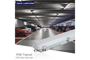 ETL DLC 0-10V Dimming Triproof Light 40w 60w 80w PC Housing 2ft 4ft 5ft Garage IP66 LED vapor Tight Fixtures