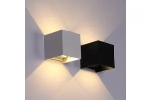 Sunled Aluminum 3W 6W Cube Outdoor Wall Lamp Light for Corridor Aisle Indoor Retro Led Lamp for Bedroom Living Room