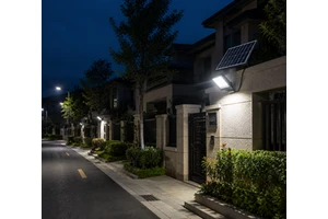 Auto Day Night Solar Flood Light With Power Indicator Remote Control Aluminum Housing for Rural Road Yard Engineering