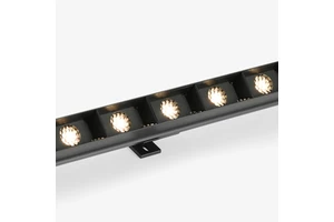 DC24V Indoor Modern Aluminum Alloy Housing Wall Wash Lighting 6W 12W 24W LED Linear Light Museum Background Wall Grille Lights