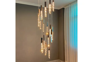 Modern LED Chandelier Luxury Minimalist Cafe Restaurant Loft LED Hanging Lamps Led Light Ceiling
