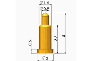 Manufacturer Pogopin Connection Brass Charging Contact Test Pin Antenna Probe Spring Thimble for PCB Patch Plug Board