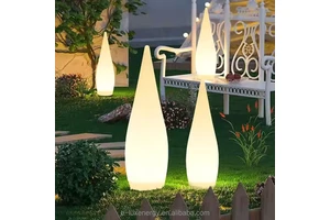 Outdoor Villa Landscape Decorative Lights IP65 with Solar Power Remote Control Seven-Color Gradual Dimming Courtyard Floor Lamp