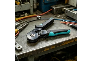 Industrial Control Panel Assembly Durable Steel & Copper Body Metric Wire Crimper Pliers Tool OEM for AWG23-7 Ferrule Connectors