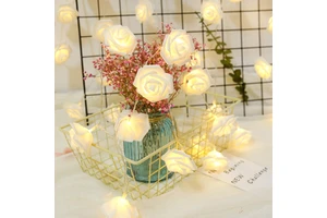 LED Rose Decorative Lights IP44 Outdoor for Romantic Valentine's Day Decoration with Colored Romantic Lighting