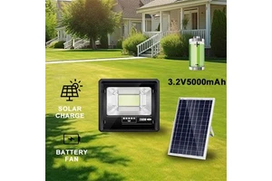 Solar Power Lamp Outdoor Waterproof 200w Solar Flood Sensor Light Lamp with Timer Setting Modern Design