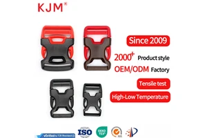 Free Sample Bag Accessories Customized Logo Dual Nylon Webbing Adjustable Plastic Buckle Lock Quick Release Backpack Buckle