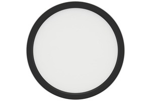 Black Finish Edge Lit ETL 5 Inch DOB Low Profile Flush Mount Ceiling Light Round LED Slim Surface Mount Light Wet Location