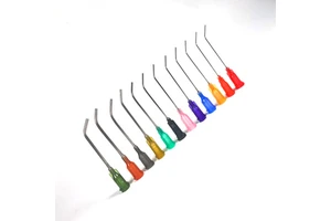1.5 Inch High Quality 45 Degree Elbow Needle Plastic and Stainless Steel Screw Dispensing Blunt Tips