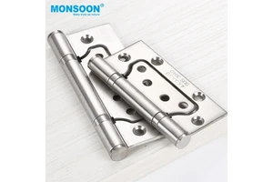 Folding Heavy Duty Stainless Steel Furniture Cabinet Wooden Pivot Door Hinge 4 Inch Flush Butterfly Double Swing Soft Closing