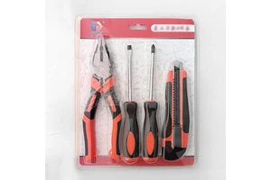 Multifunctional Household Tool Set, Electrician and Carpenter Repair Kit with Pliers, Screwdrivers, and Utility Knife.