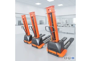 Free Shipping ZeFeng Hydraulic Electric Pallet Stacker 1.5-2 Ton AC Powered Lead-Acid Battery Portable 3 Meter Lift Mini Stacker