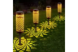 New Retro Atmospheric Solar Led Garden Lamps Waterproof Portable Pathway Lawn Lights Solar Power
