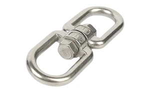 M4 - M28 Stainless Steel 304 316 Double Ended Swivel Eye Hook Eye to Eye Swivel Shackle Ring Connector