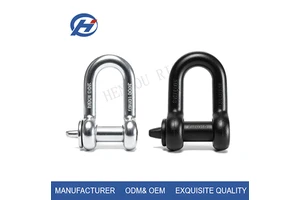 Heavy Duty Lifting Shackle Forged Carbon Steel Galvanized with Safety Bolt Pin 0.5T-25T WLL for Mining Rigging & Towing