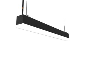 Black LED Linear Light 180 Degree Large Fit for Shipping Mall Office Building Luminous Angle Seamless Connection Split Structure