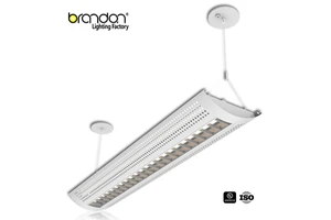 4ft 2700k-5000k Tunable Anti-glare Louver Direct Indirect Architectural Commercial Arc Suspended Pendant Linear Light Fixture