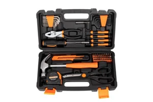 57Pcs Household or Family General Use Tool Set Box House DIY Repair Hardware Hammer Hand Tool Kit in Plastic Storage Tool Case