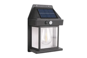 Solar Powered Tungsten Filament Wall Lamp Motion Sensor (5m Detection 20s Timer) for Garden/Courtyard Villa-Wall-Mounted