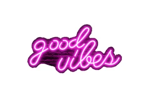 Acrylic Transparent Neon Sign Letter Backdrop Board LED Contour Light GOOD VIBES Decorative Light USB-Powered IP42 Waterproof