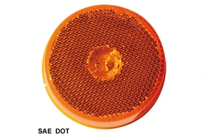 2.5 inch Round LED Marker and Clearance Light W/ Reflex Reflector Trailer Truck Side Marker Lamp SAE/DOT/FMVSS108 Compliant