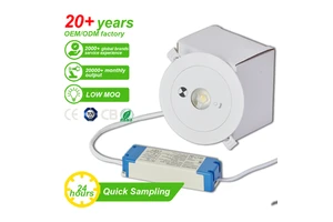 Tuoming Ceiling Mounted Recessed Rechargeable COB 3W Plastic IP30 3-6 Hours UFO Small LED Emergency Downlight