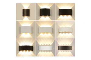 Factory Wholesale Square Outdoor Villa Garden & Indoor Hotel Staircase Living Room Bedroom ABS Body LED Waterproof Wall Lamp