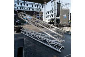 Outdoor Aluminum Triangle Square Lighting Truss Display with Modular Design and Heavy Duty Features for Trade Show Stage Use