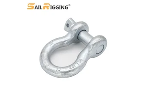 Anchor Shackle 3/4 5/8 1-1/4 G209 Heavy Duty Bow Shackle Galvanized Screw Pin Type Curved Shackle Supplier