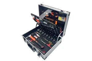266 Piece Portable Toolbox Set Hard Case Hand Operated Carbon Steel Tools for Household/Construction Car Repair Tool Box
