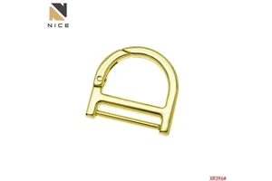 Wholesale 1 Inch Semi-circular Spring D Buckle Metal Screw Detachable D Rings Alloy Adjustable Strap Pendant Buckles for Handbag