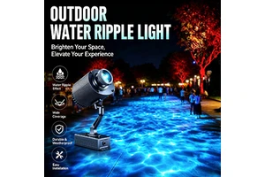 80W Indoor LED Gobo Stage Disco Background Light Water Wave Effect Ripple Logo Projector for Garden Road Hotel AC Power Supply