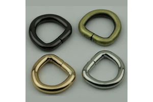 Consen High-end Handmade Leather Bag Accessories Hardware Metal D Buckle 13mm Solid D Ring