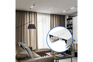 ALL STARS LIGHTING Projects Stretch Ceiling Led Lighting Strip Interior Decoration H Contour Ceiling Curtain Aluminum Profiles