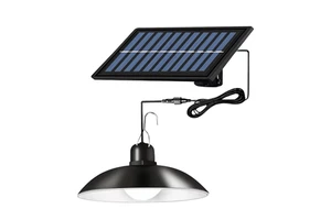 Wholesale LED Hanging Solar Shed Light Chandelier Lamp High Bay Corridor Garden Gazebo Yard Solar Pendant Lights Outdoor Indoor