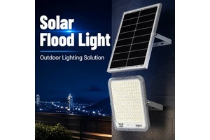 Solar LED Flood Light with IP65 Waterproof Aluminum Optical Lens for Road Landscape & Warehouse Lighting 60W Variants