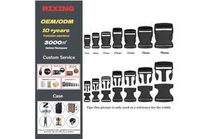 Custom logo 15mm 20mm 25mm 32mm 38mm 50mm Multi-color Adjustable Fastener Plastic Side Release Buckle