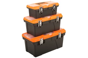 Kinbox 3pcs Multi-Function Toolbox Maintenance Hand Tool-Held Portable Hardware Garage Storage Boxes Repair Tool Box Case