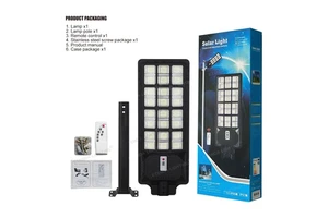 Outdoor Lighting White Light ABS All in One Solar LED Street Light with Arm Pole