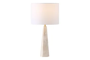 OEM Wholesale Boho Travertine Table Light Nordic Light Luxury Bedroom Bedside Office Desk Decor Yellow Travertine Table Lamps