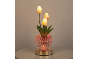 Artificial Flower Lanterns European Table Lamp Lamp Bedroom Bedside Decorative Warm Led Bedside Lamp