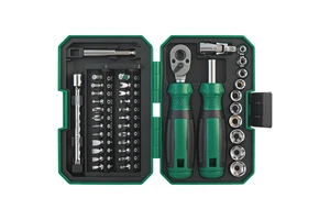 Cross-Border 40-Piece Ratchet Sleeve Batch Header Sets Screwdriver Batch Sleeve Repair Tool Box Set Wholesale