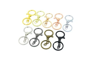 High Quality Swivels Hook and Lobster Clasp Keyfobs Metal DIY Keychains Accessories Hanging Buckle Keyring.