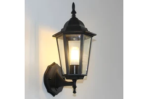 ETL CE Vintage Classic Antique Lantern Shape Exterior Outdoor Wall Lamp Lighting Sconce for Garden Courtyard Aisle Corridor