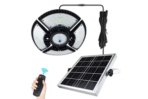 Solar Pendant Light Outdoor Indoor 4 Brightness Level 1000LM Solar Shed Lights Garage Tent Corridor Lighting