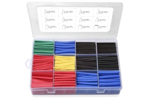 Hot Sale 127pcs/bag 2:1 Insulated Sleeving Tubing Set Black Heat Shrinkable Tube Kit