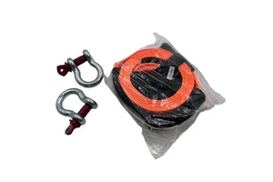 2 3 4Inch Heavy Duty Recovery Straps Tow Straps Kit Bow Shackle D-Ring Shackle for Winch, Off-Road Jeep Truck Vehicle Tow Strap
