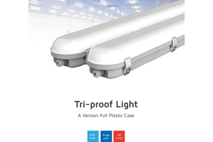 Toppo Ip65 20w 50w 75w Parking Garage Luminaires Led Tri-proof Light 40w 1500mm Tri Proof Fittings Triproof Led Batten Light