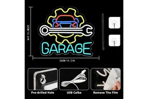Garage repair neon LED dimmable USB powered ambient light store window decoration light street indicator light landscape light